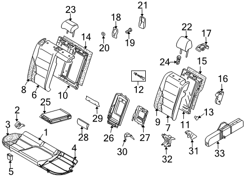 2006 Volkswagen GTI Rear Seat Components