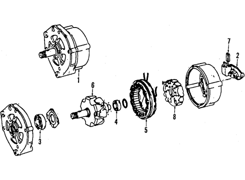 1991 Volkswagen Cabriolet Alternator Diagram for 068-903-017-PX