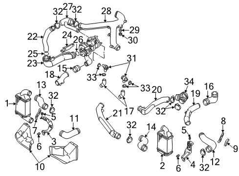 Intercooler Diagram for 078-145-805-N