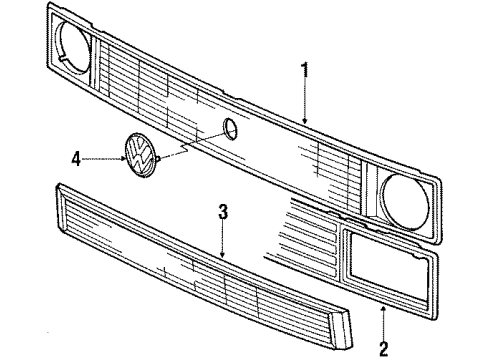 1984 Volkswagen Vanagon Grille & Components