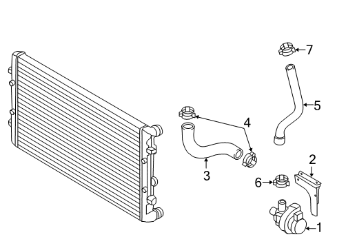2012 Volkswagen Golf R Auxiliary Pump Bracket Diagram for 1K0-121-093-AR