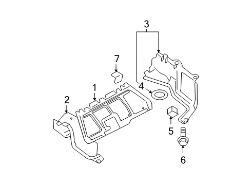 2007 Volkswagen Beetle Splash Shields Diagram 2