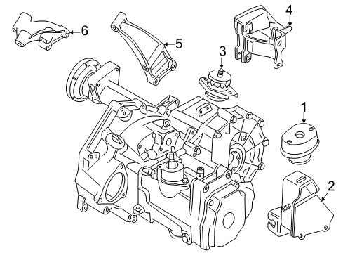 2002 Volkswagen EuroVan Engine & Trans Mounting Diagram 2