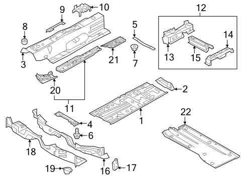 2022 Volkswagen Arteon Floor & Rails