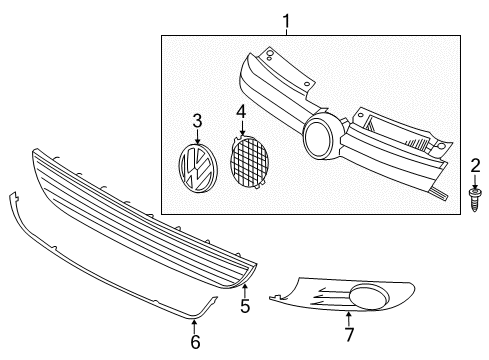 2011 Volkswagen Jetta Grille & Components