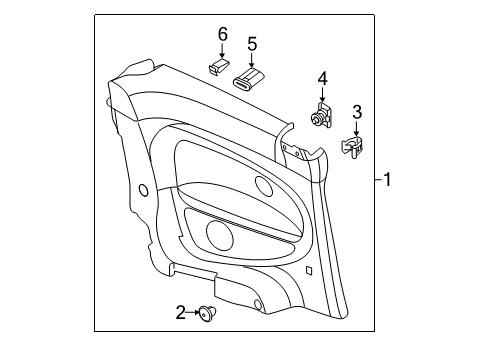 2019 Volkswagen Beetle Interior Trim - Quarter Panels Diagram 2