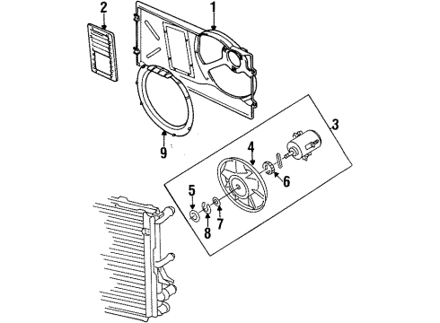1999 Volkswagen Cabrio Cooling System, Radiator, Water Pump, Cooling Fan Diagram 4