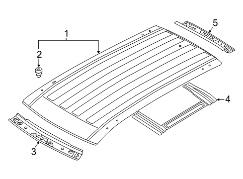 2024 Volkswagen Atlas Roof & Components Diagram 1
