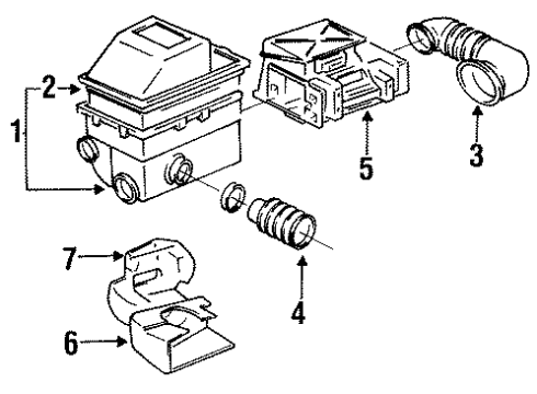 1992 Volkswagen Fox Element Diagram for 027-129-620-1