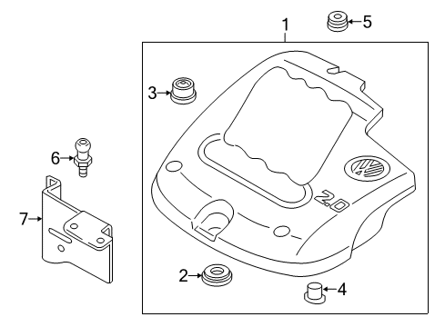 2011 Volkswagen Jetta Engine Appearance Cover Diagram 3