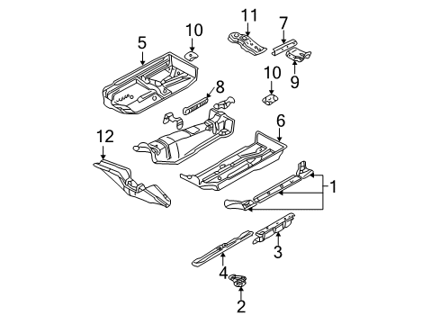 1999 Volkswagen Jetta Pillars, Rocker & Floor - Floor & Rails
