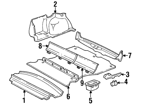 1997 Volkswagen Passat Interior Trim - Rear Body Diagram 1