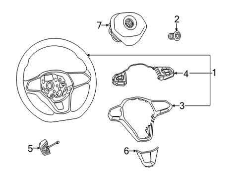 2024 Volkswagen GTI Steering Wheel