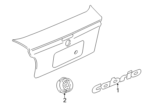 2002 Volkswagen Cabrio Exterior Trim - Trunk Lid