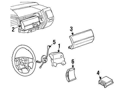1997 Volkswagen Golf Air Bag Components
