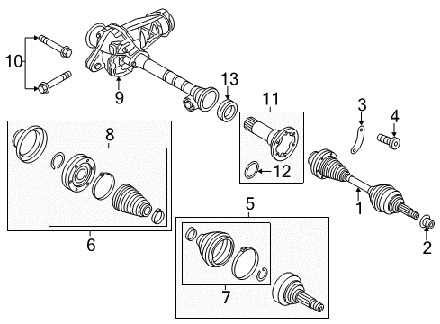 2014 Volkswagen Touareg Outer Boot Diagram for 4H0-498-203