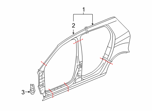 2006 Volkswagen Rabbit Aperture Panel, Uniside Diagram 2