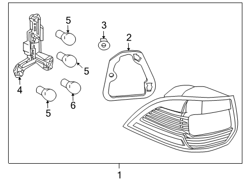 2009 Volkswagen Jetta Tail Lamps Diagram 1