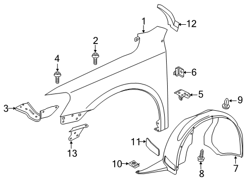 2019 Volkswagen Passat Fender & Components