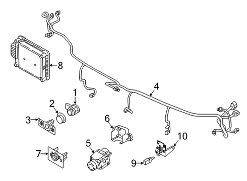 2023 Volkswagen Tiguan Electrical Components - Front Bumper Diagram 2