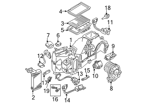 1999 Volkswagen Beetle Bracket Diagram for 1J0-819-322