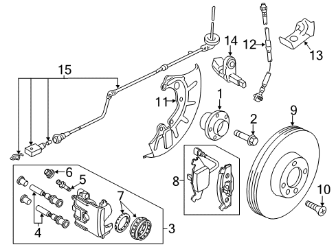 2012 Volkswagen Jetta Brake Components, Brakes Diagram 1