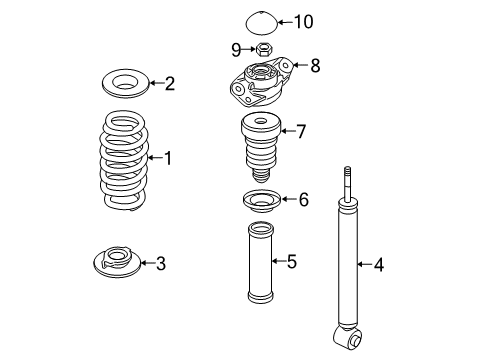 2008 Volkswagen Jetta Shocks & Components - Rear