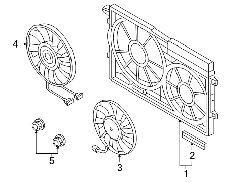 2013 Volkswagen Jetta Cooling System, Radiator, Water Pump, Cooling Fan Diagram 1