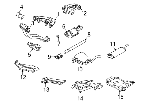 1999 Volkswagen Cabrio Muffler Diagram for 1HM-253-609-AC