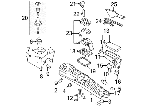 2008 Volkswagen Beetle Center Console Diagram 4