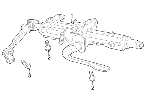 2023 Volkswagen Golf R Steering Column Assembly
