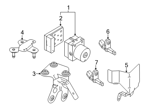 2012 Volkswagen Jetta ABS Components Diagram 2