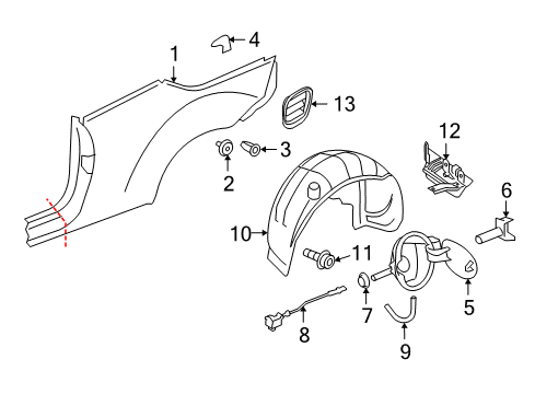 2016 Volkswagen Eos Quarter Panel & Components