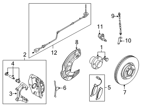 2008 Volkswagen GTI Front Brakes Diagram 3