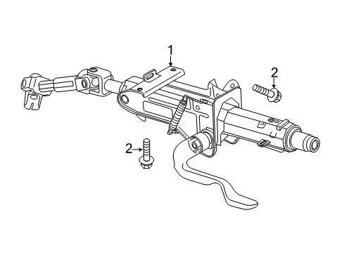 2014 Volkswagen Passat Steering Column & Wheel, Steering Gear & Linkage Diagram 2