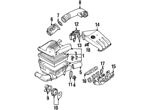1995 Volkswagen Cabrio Mass Air Flow Sensor Diagram for 037-906-461-A