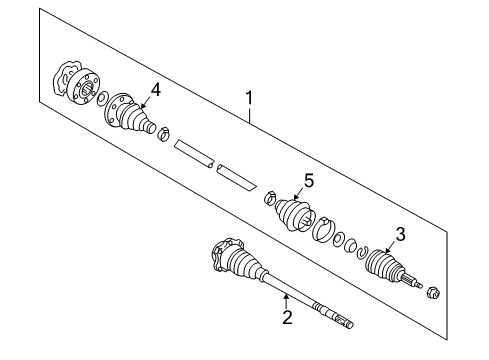 2005 Volkswagen Golf Outer Boot Diagram for 8N0-498-203
