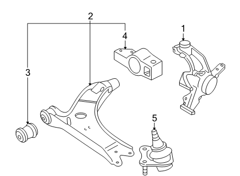 2016 Volkswagen Eos Front Suspension, Control Arm, Stabilizer Bar Diagram 1