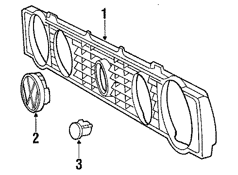 1992 Volkswagen Cabriolet Grille & Components