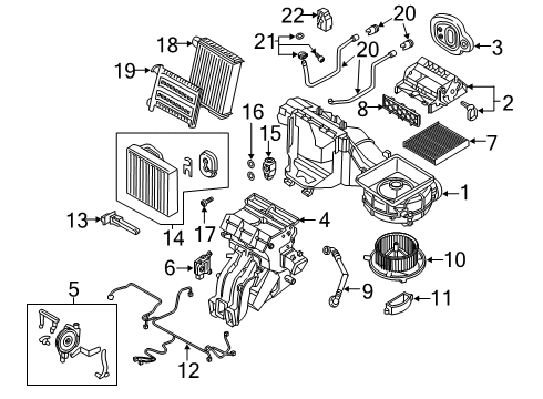 2019 Volkswagen Arteon Heater Core Diagram for 5WA-819-031