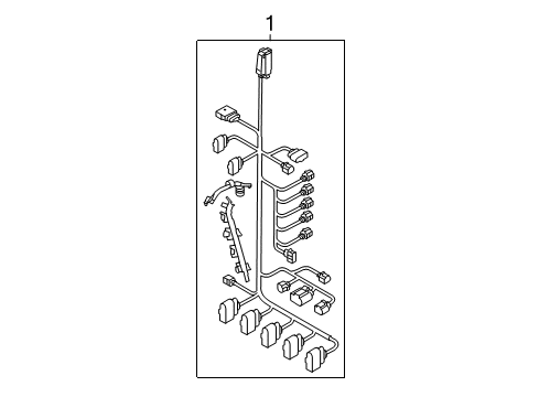 2010 Volkswagen Golf Engine Harness Diagram for 07K-972-619-AF