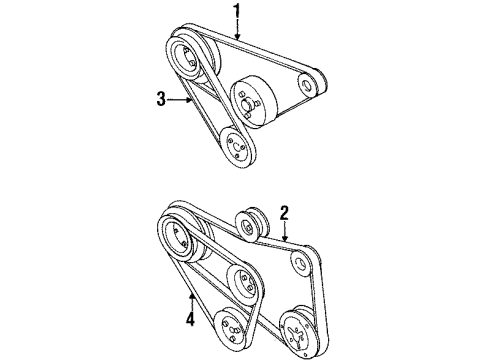 1998 Volkswagen Cabrio Belts & Pulleys