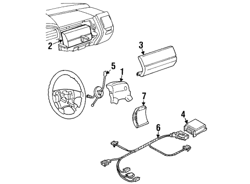 1997 Volkswagen Jetta Air Bag Components