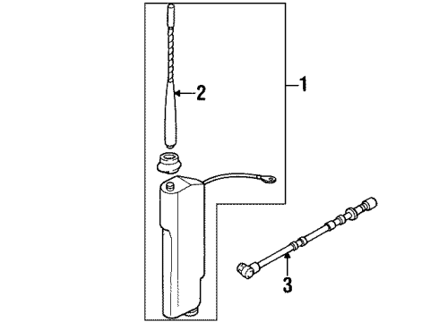 1998 Volkswagen Cabrio Antenna & Radio