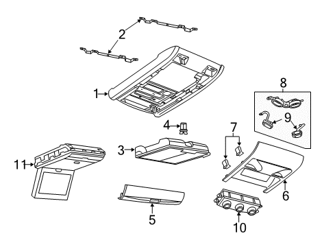 2013 Volkswagen Routan Overhead Console Diagram 3