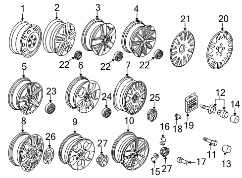 2008 Volkswagen Jetta Wheels, Covers & Trim