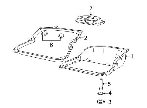 2016 Volkswagen CC Drain Plug Pipe Diagram for 09M-321-363-B