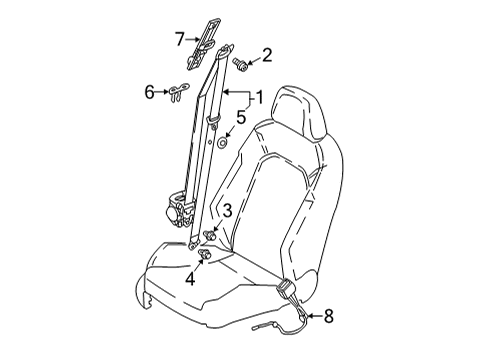 2024 Volkswagen Taos Front Seat Belts