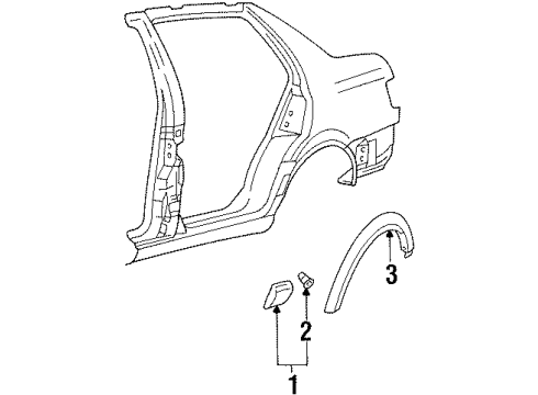 1999 Volkswagen Jetta Exterior Trim - Quarter Panel