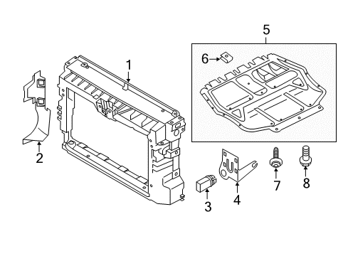 2019 Volkswagen Passat Radiator Support